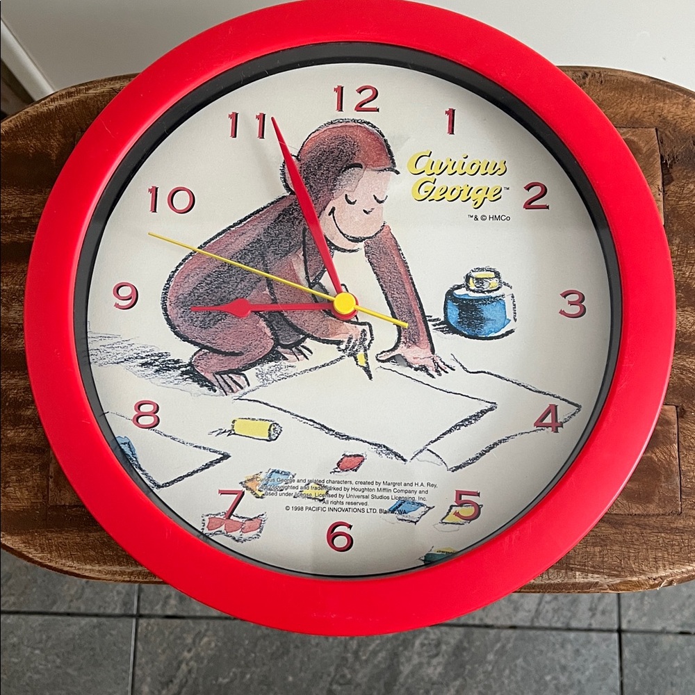 Rare Vintage Curious George wall clock from 1998 - Picture 3 of 3